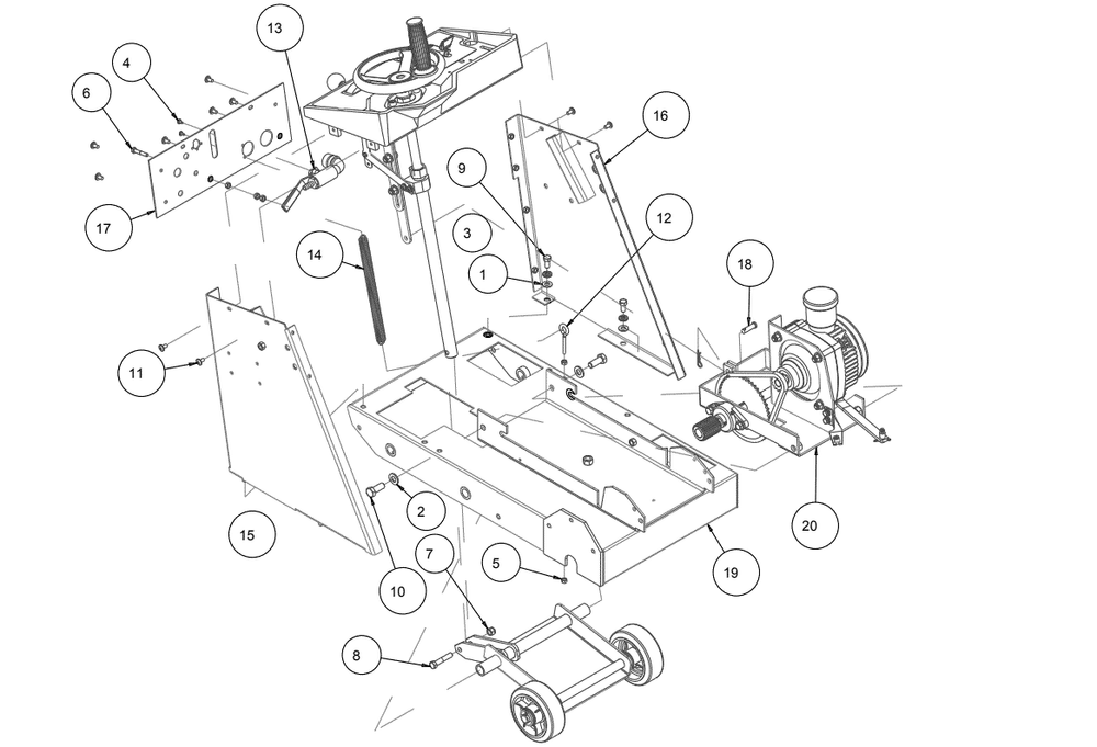 Section 05 Diagram and Parts List for MK-2013HE 155714 MK Diamond Concrete Saw
